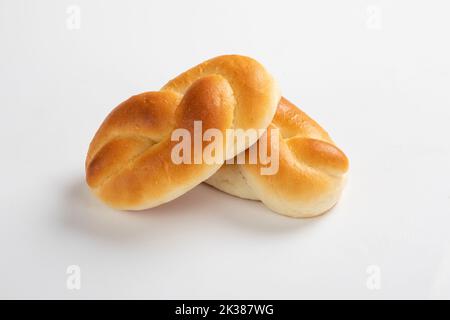 Dried fruit bun isolated on white background Stock Photo