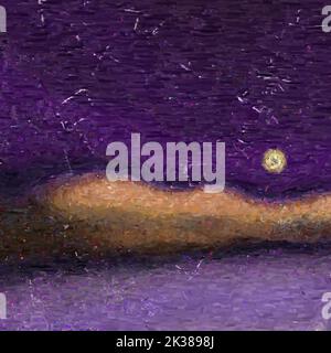 Abstract painting. Purple colors. 3D rendering Stock Photo