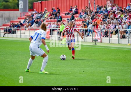 Madrid, Madrid, Spain. 25th Sep, 2022. ANDREA MEDINA (20) in action during the football match between.Atletico Madrid and Alaves celebrated in AlcalÃ¡ de Henares (Madrid, Spain) at Wanda AlcalÃ¡ stadium on Sunday 25 September 2022 valid for matchweek 3 of the women's spanish first division 'Liga F'' football league (Credit Image: © Alberto Gardin/ZUMA Press Wire) Stock Photo