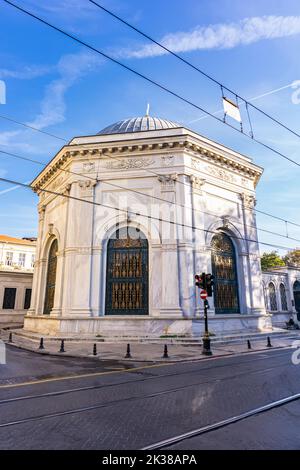 View at Mausoleum of sultan Mahmud II in Istanbul, Turkey Stock Photo