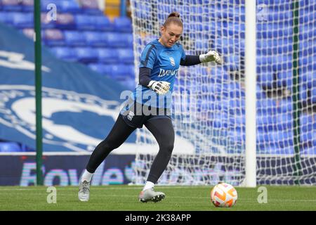 Birmingham, UK. 25th Sep, 2022. Lucy Thomas #1 of Birmingham City during the The Fa Women's Super League match Birmingham City Women vs Coventry United Women at St Andrews, Birmingham, United Kingdom, 25th September 2022 (Photo by Simon Bissett/News Images) Credit: News Images LTD/Alamy Live News Stock Photo