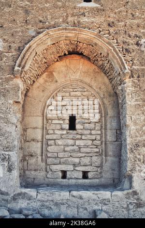 Ruins of an adandoned and normally submerged church located in Mediano, Spain Stock Photo