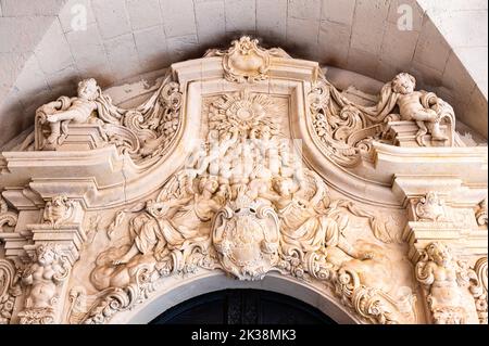 Co-Cathedral of San Nicolas de Bari, medieval church architecture in Alicante, Spain Stock Photo