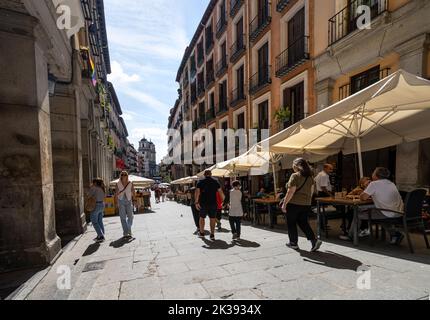 Madrid, Spain, September 2022. view of the historic Calle de Toledo street in the city center Stock Photo