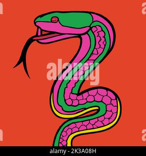 snake pop art Stock Photo