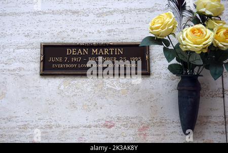 Los Angeles CA:  Dean Martin Grave at Hollywood Forever Cemetery.  Credit: Ron Wolfson / MediaPunch Stock Photo