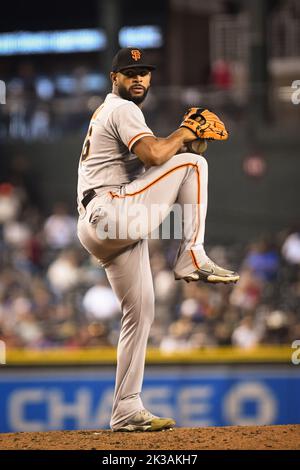 San Francisco, California, USA. 15th Sep, 2019. Miami Marlins relief  pitcher Jarlin Garcia (66) during the MLB game between the Miami Marlins  and San Francisco Giants at Oracle Park in San Francisco