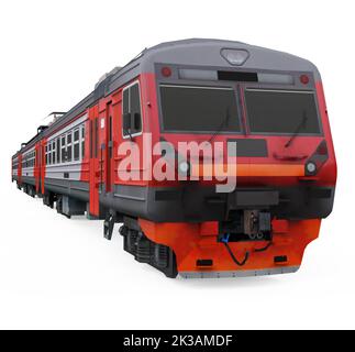 Commuter Train Isolated Stock Photo