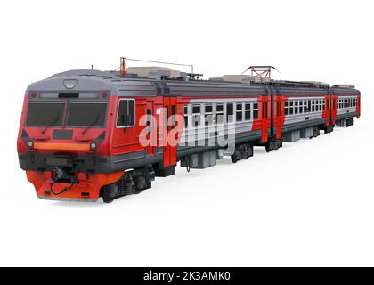 Commuter Train Isolated Stock Photo