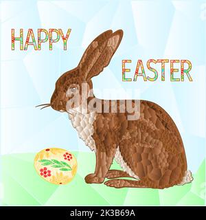 Happy Easter Bunny and Easter eggs mosaic vector Stock Vector
