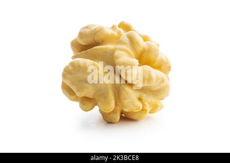 Peeled walnut isolated on the white background. Stock Photo