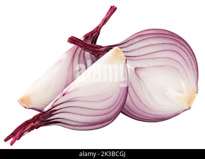 red onion isolated on white background, clipping path, full depth of field Stock Photo