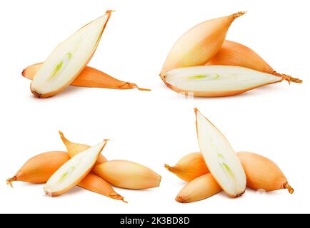onion, shallot, isolated on white background, clipping path, full depth of field Stock Photo