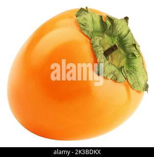 persimmon isolated on white background, clipping path, full depth of field Stock Photo