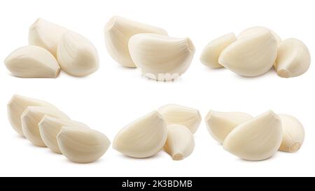garlic, isolated on white background, clipping path, full depth of field Stock Photo