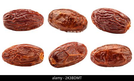 Dates isolated on white background, clipping path, full depth of field Stock Photo