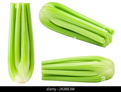 celery isolated on white background, clipping path, full depth of field Stock Photo