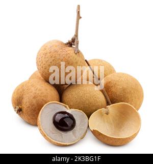 longan, isolated on white background, clipping path, full depth of field Stock Photo
