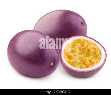 passionfruit isolated on white background, clipping path, full depth of field Stock Photo