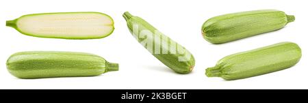zucchini isolated on white background, clipping path, full depth of field Stock Photo