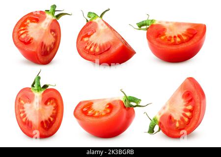 tomato slice, isolated on white background, clipping path, full depth of field Stock Photo
