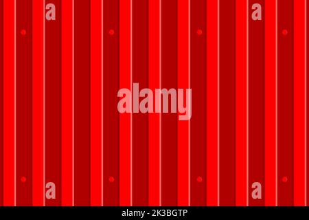 Wavy metal slate. Corrugated fence, background of red corrugated metal surface Stock Photo