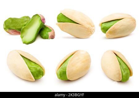 pistachio isolated on white background, clipping path, full depth of field Stock Photo
