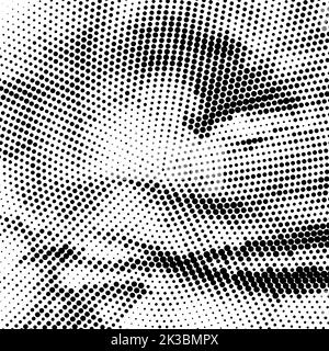 Halftone Pattern. Set of Dots. Dotted Texture on White Background. Overlay Grunge Template. Distress Linear Design. Stock Vector
