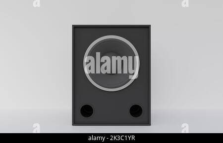 speaker box on the white background.3d rendering. Stock Photo