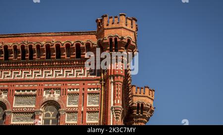 Detailed Phanar Greek Orthodox College in Istanbul, famous structure, historical orthodox lyceum, travel and tourism idea, sightseeing location Stock Photo