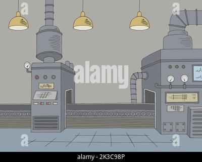 factory cartoon flat illustration draw Stock Vector Image & Art - Alamy