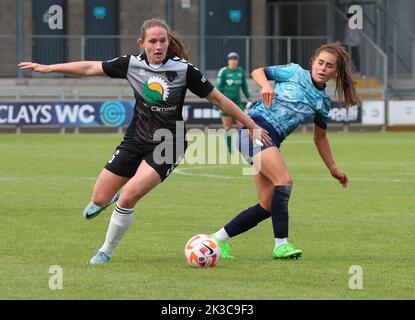 DARTFORD ENGLAND - SEPTEMBER  25 : Sarah Robson of Durham W.F.C during Women's Championship match between London City Lionesses Women against Durham W Stock Photo