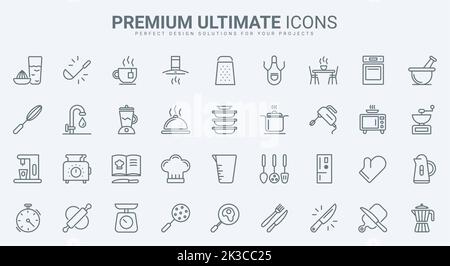 https://l450v.alamy.com/450v/2k3cc25/kitchen-equipment-and-furniture-thin-line-icons-set-vector-illustration-outline-restaurant-or-home-tools-and-household-electric-machines-symbols-chefs-recipe-book-utensils-for-cooking-food-2k3cc25.jpg