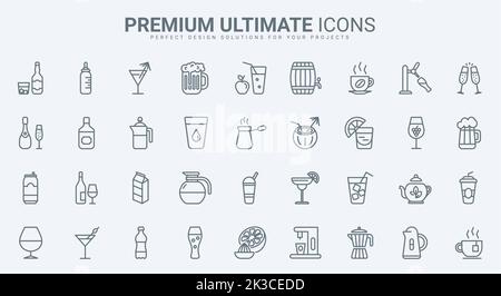Premium Vector  Set of alcohol glasses vector illustration bar glasses  flat icon
