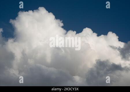 Large billowing white cloud against a blue sky Stock Photo