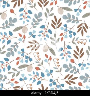 Trendy floral seamless pattern design of abstract tropical leaves. Stylish foliage repeat texture background for surface printing Stock Vector