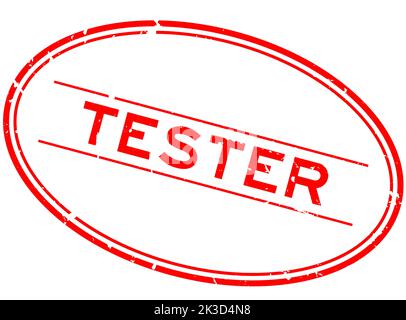Grunge red example word oval rubber seal stamp on white background ...