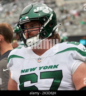 Buffalo Bills defensive end A.J. Epenesa (57) walks off the field after an  NFL football game against the New York Jets, Sunday, Nov. 14, 2021, in East  Rutherford, N.J. (AP Photo/Adam Hunger