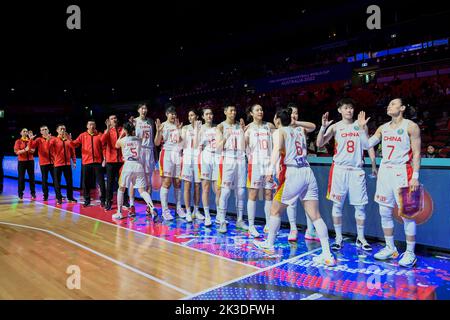 26th September 2022;  Sydney, Homebush, New South Wales, Australia, Women's World Cup Basketball, China versus Puerto Rico; China take to the court before the game Stock Photo