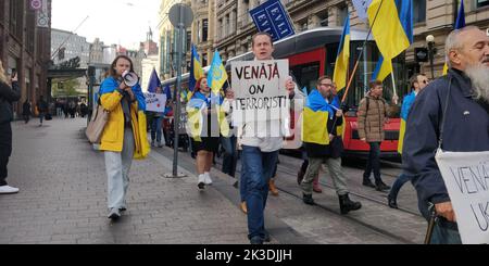 Helsinki, Ukraine, 25/09/2022, Ukranian Protest against Russia in ...