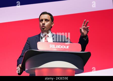Scottish Labour leader Anas Sarwar during the Labour Party Conference at the ACC Liverpool. Picture date: Monday September 26, 2022. Stock Photo