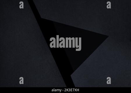 Paper for pastel overlap in black color for background, banner, presentation template. Creative trendy background design. Background in 3d style. Stock Photo