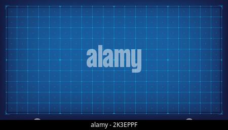 Hud grid. Futuristic tech square pattern textures for screen interface electronic sonar or radar, digital dot glowing line grids virtual tech dashboard, garish vector illustration of texture pattern Stock Vector