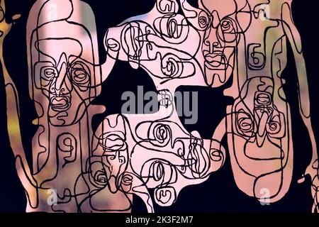 a digital geometric abstract artwork featuring a pattern of ...