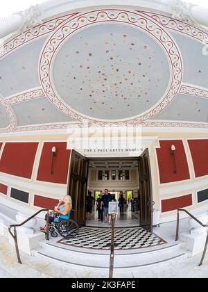 Los Angeles, JUL 20 2014 - Exterior view of the beautiful Getty Villa Stock Photo