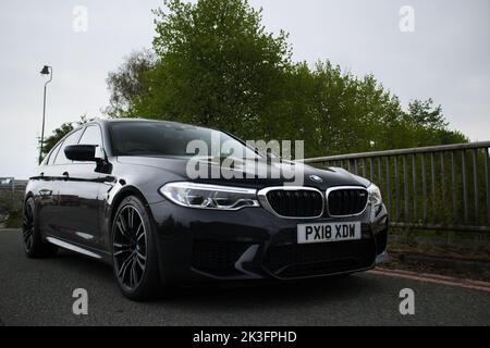 A 2018 BMW M5 Competition Pack Stock Photo