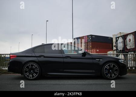 A 2018 BMW M5 Competition Pack Stock Photo
