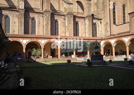 Flea Market in the Cloister of Basilica di San Francesco Bologna Italy Stock Photo