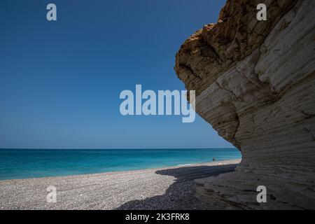 Stony Beach, Tiwi, Oman Stock Photo