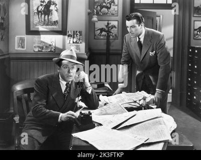 Milton Berle, Cesar Romero, on-set of the Film, 'A Gentleman at Heart', 20th Century-Fox, 1942 Stock Photo